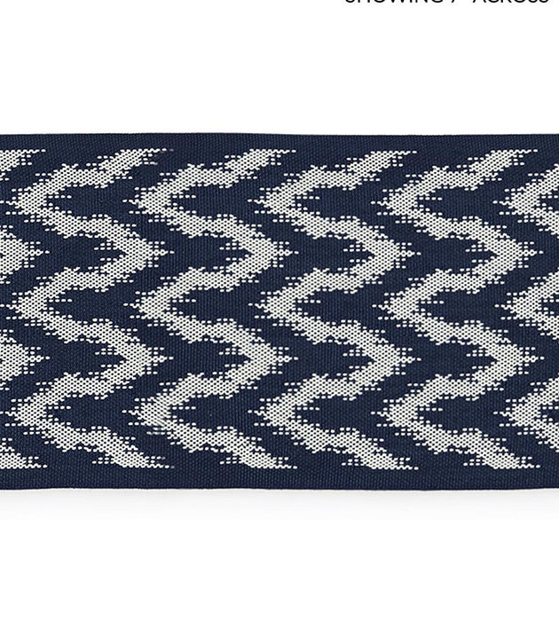 Scalamandre Seychelles Tape Indigo Trim Sample SC 0005T3309