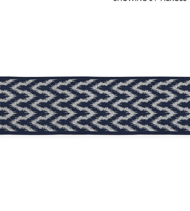 Scalamandre Seychelles Tape Indigo Trim Sample SC 0005T3309