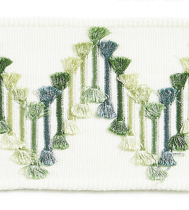 Scalamandre Sayuri Embroidered Tape Forest Trim SC 0005T3324