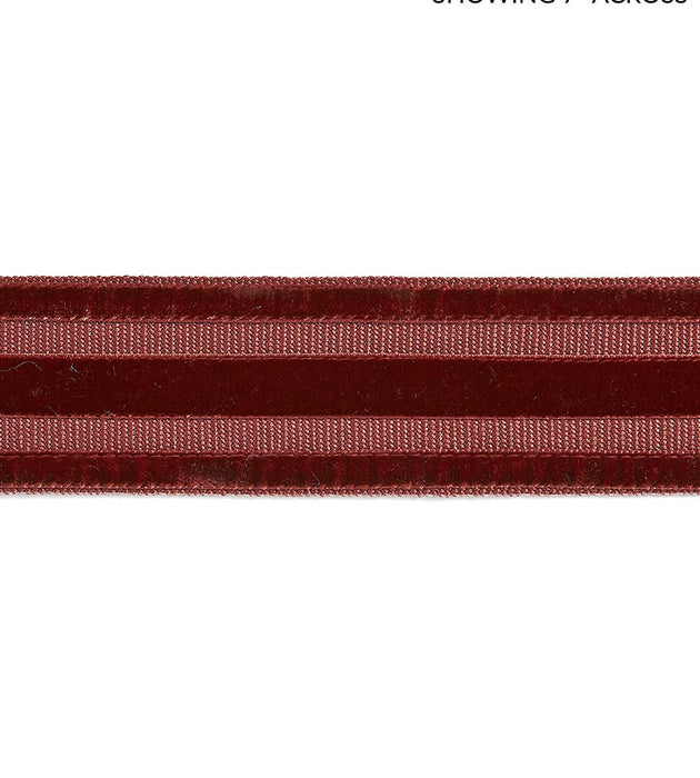 Scalamandre Runway Velvet Tape Henna Trim Sample SC 0005T3325