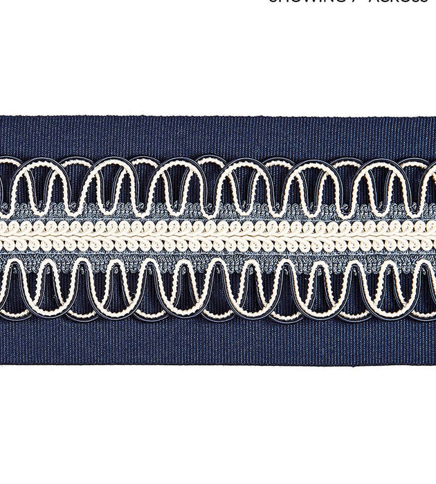 Scalamandre Colette Braided Tape Navy Trim SC 0005V1242