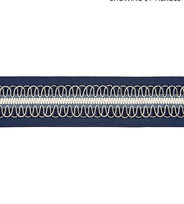 Scalamandre Colette Braided Tape Navy Trim SC 0005V1242