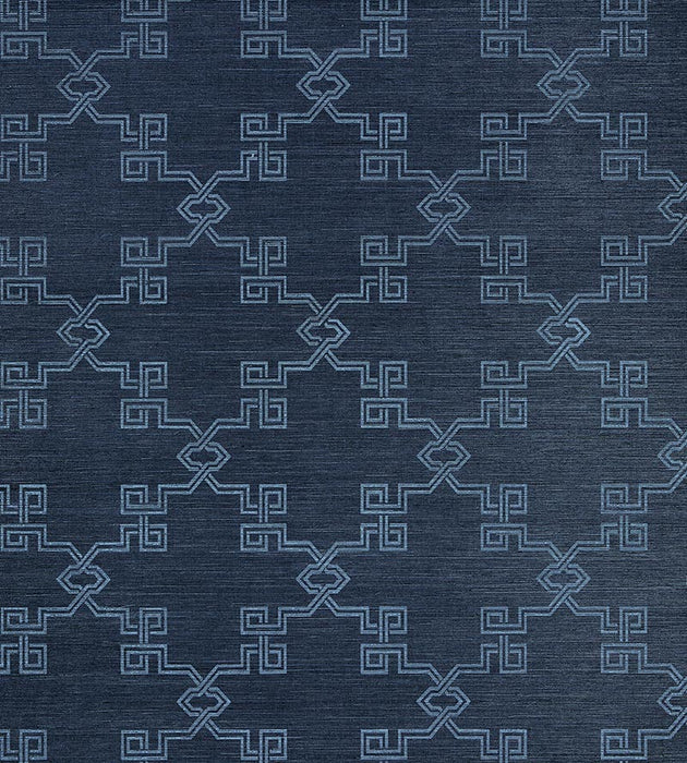 Scalamandre Suzhou Lattice Sisal Midnight Wallpaper SC 0005WP88374