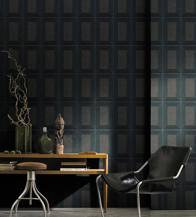 Scalamandre Libro - Woven Wrought Iron Wallpaper SC 0005WP88474