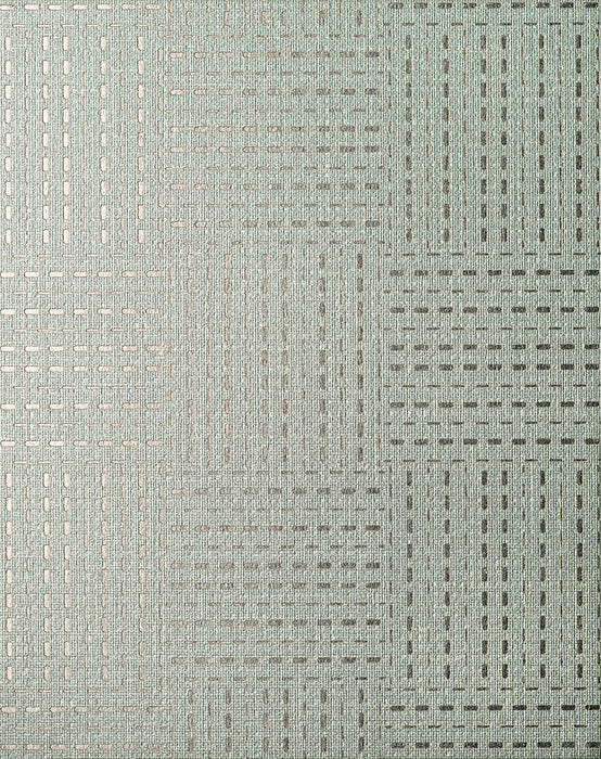 Scalamandre Checkmate Wallcovering Silver Seafoam Wallpaper Sample SC 0005WP88529