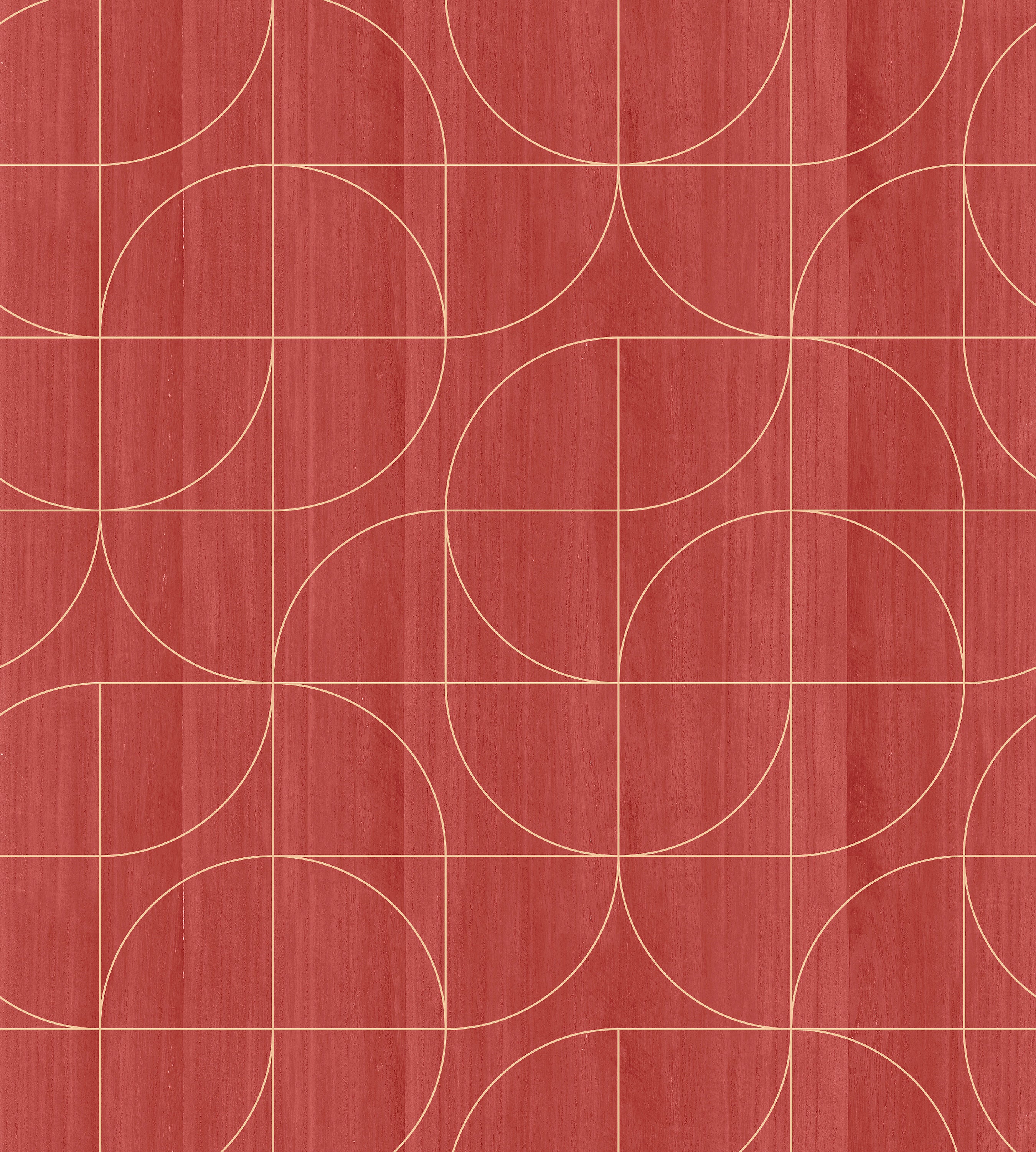 Scalamandre Vibrato Laquer Red Wallcovering Sample SC 0005WP88549