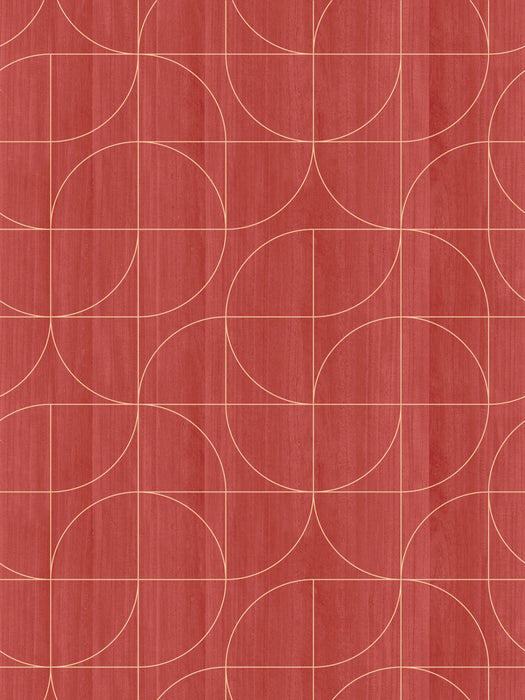 Scalamandre Vibrato Laquer Red Wallpaper Sample SC 0005WP88549