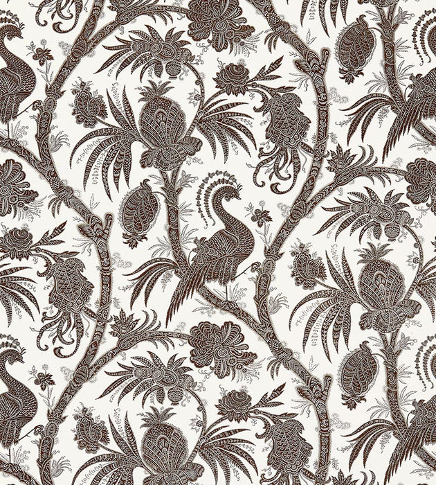 Scalamandre Balinese Peacock Linen Print Java Fabric SC 000616575