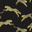 Scalamandre Leaping Cheetah Cotton Print Black Magic Fabric SC 000616634