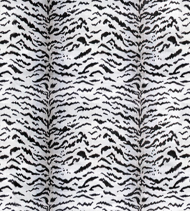 Scalamandre Tigre Off-White & Black Fabric SC 000626167MMA