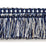 Scalamandre Shimmer Brush Fringe Indigo Trim Sample SC 0006FC1495