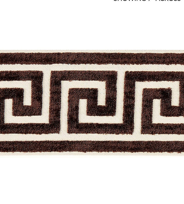 Scalamandre Greek Key Velvet Tape Espresso Trim SC 0006T3279