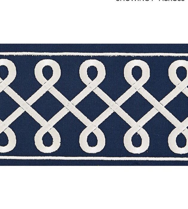 Scalamandre Soutache Embroidered Tape Navy Trim SC 0006T3281