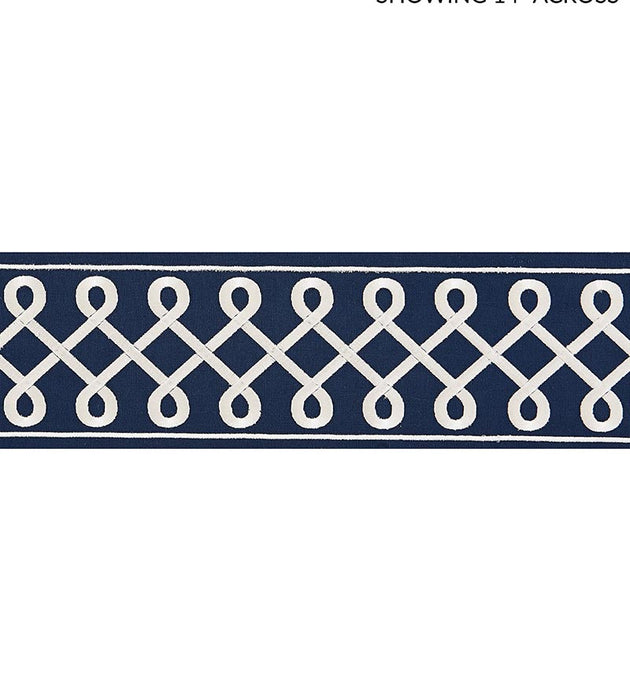 Scalamandre Soutache Embroidered Tape Navy Trim SC 0006T3281