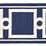 Scalamandre Square Link Embroidered Tape Indigo Trim Sample SC 0006T3287