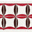 Scalamandre Fiori Embroidered Tape Raspberry Trim Sample SC 0006T3288