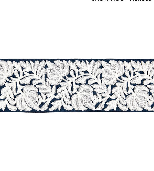 Scalamandre Coventry Embroidered Tape Navy Trim SC 0006T3296