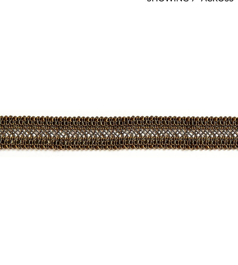 Scalamandre Selena Gimp Braid Smoked Bronze Trim Sample SC 0006V1240