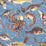 Scalamandre Mikonos Rust & Blue Wallpaper Sample SC 0006WP81545