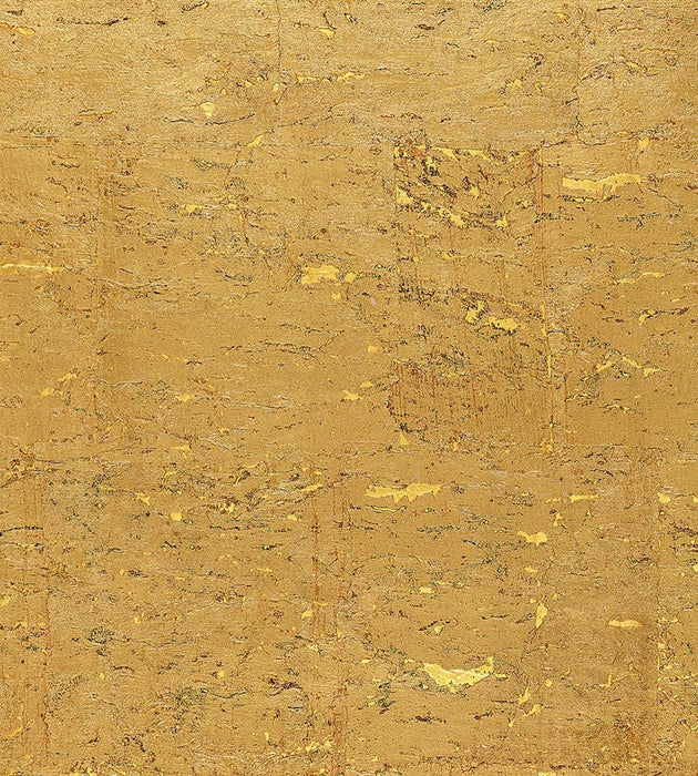 Scalamandre Metal Cork Gilt Wallpaper Sample SC 0006WP88336