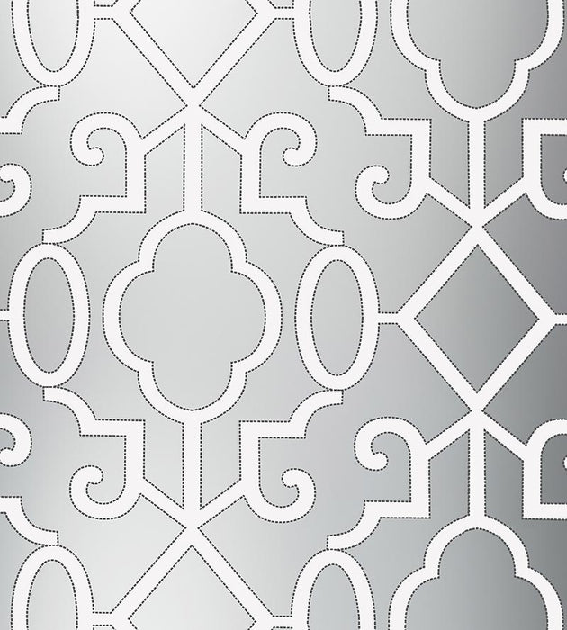 Scalamandre Ming Fretwork WP Silver Wallpaper SC 0006WP88356