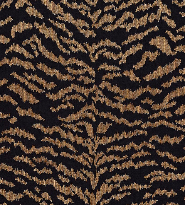 Scalamandre Tigress Wallcovering Bronze On Black Wallpaper SC 0006WP88506