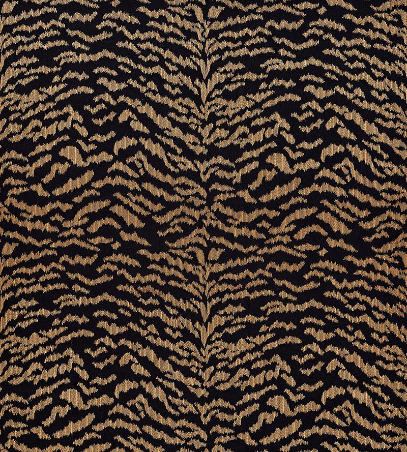 Scalamandre Tigress Wallcovering Bronze On Black Wallpaper SC 0006WP88506