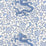 Scalamandre Chi'En Dragon Linen Print Hyacinth Blue Fabric SC 000716558