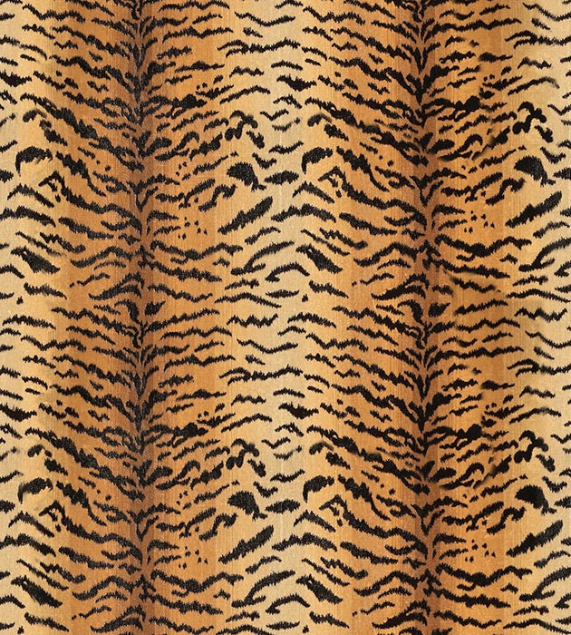 Scalamandre Tigre Ivory, Gold & Black Fabric SC 000726167MMA