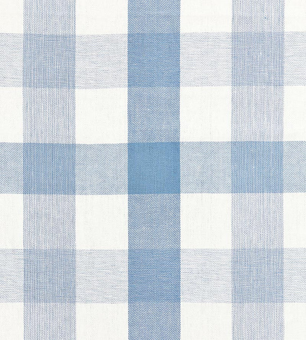 Scalamandre Westport Linen Plaid Sky Fabric SC 000727135