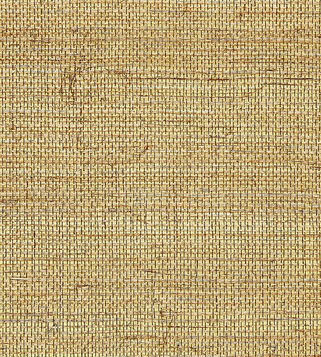 Scalamandre Sisal Metallic Burnished Gold Wallpaper Sample SC 0007G1194