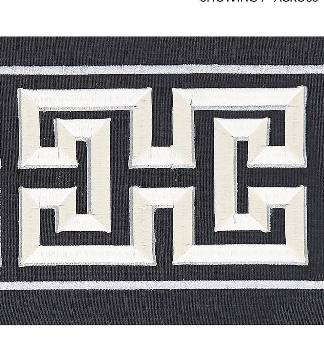 Scalamandre Imperial Embroidered Tape Charcoal Trim SC 0007T3280