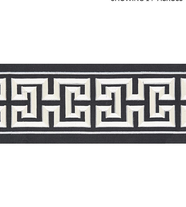 Scalamandre Imperial Embroidered Tape Charcoal Trim SC 0007T3280