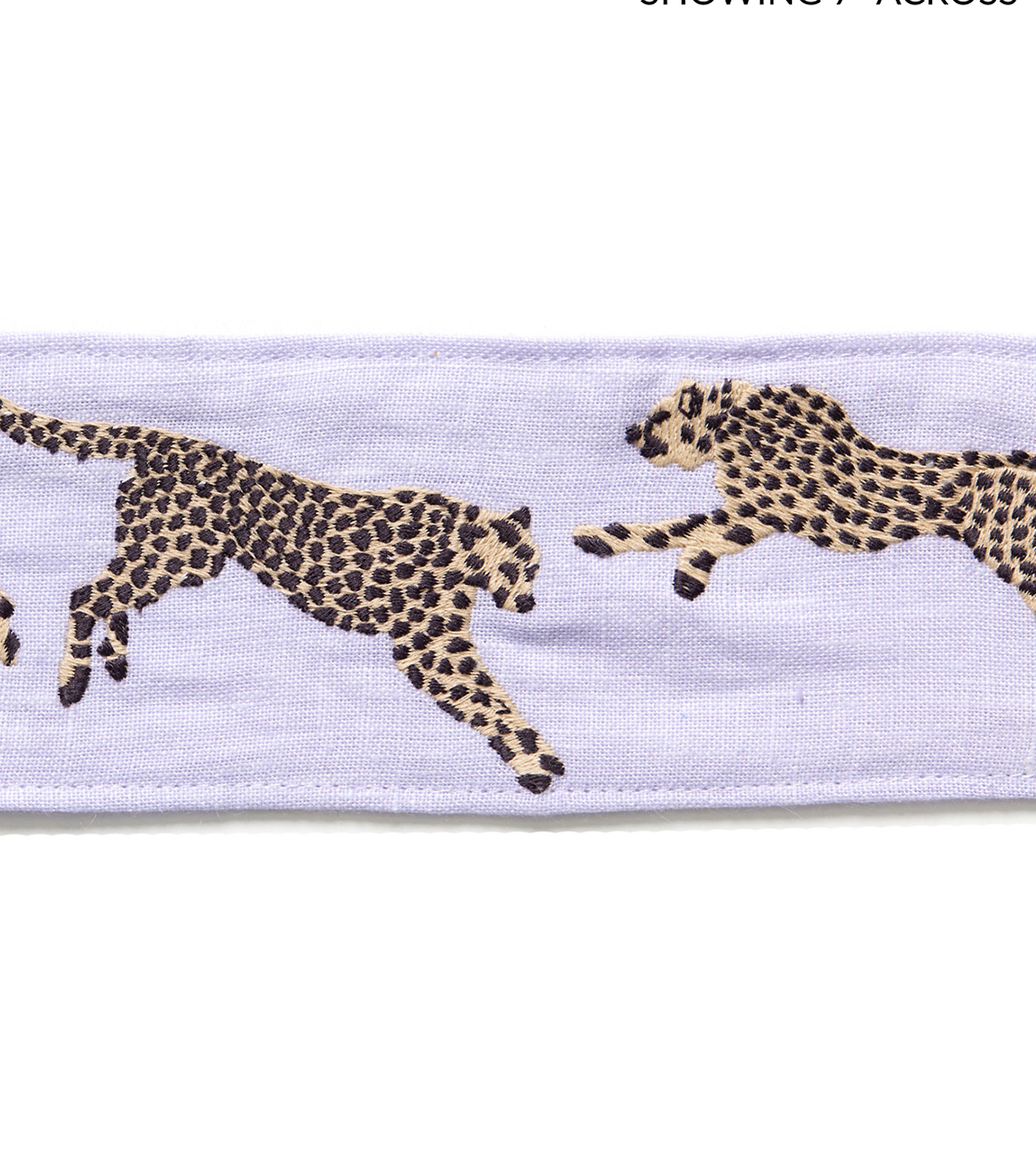 Scalamandre Leaping Cheetah Embrdry Tape Lilac Trim SC 0007T3331