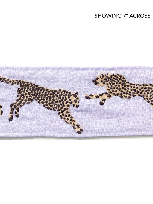 Scalamandre Leaping Cheetah Embrdry Tape Lilac Trim SC 0007T3331