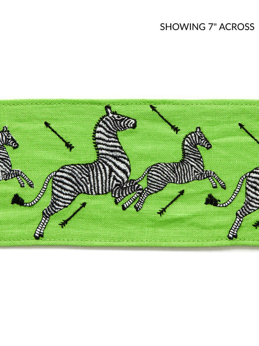 Scalamandre Zebras Embroidered Tape Lime Trim SC 0007T3332