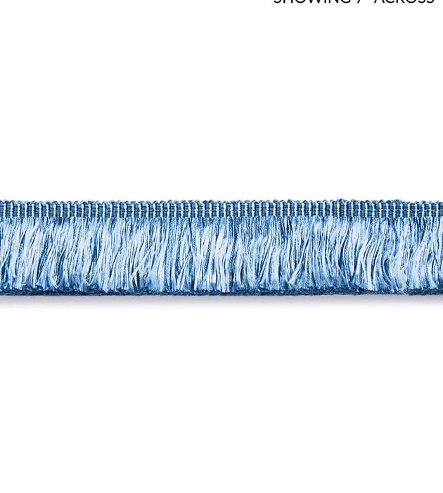 Scalamandre Gripsholm Brush Fringe Blue Jay Trim Sample SC 0008FC1497