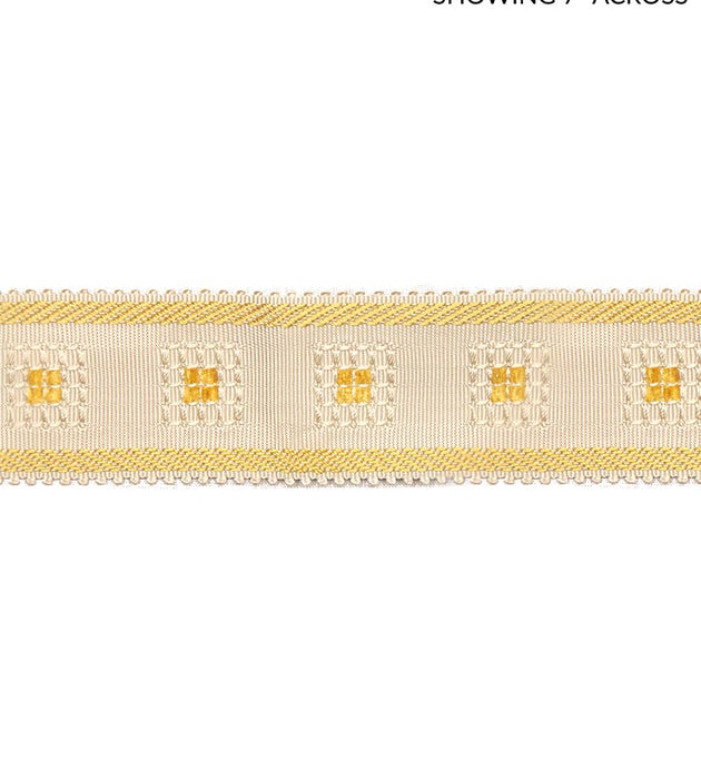 Scalamandre Sienese Braid Cream & Gold Trim Sample SC 0008V713M