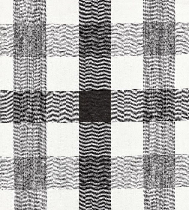 Scalamandre Westport Linen Plaid Noir Fabric SC 000927135