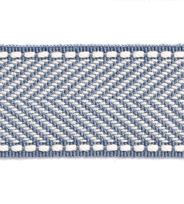 Scalamandre Montauk Herringbone Tape Dusk Blue Trim SC 0009T3285