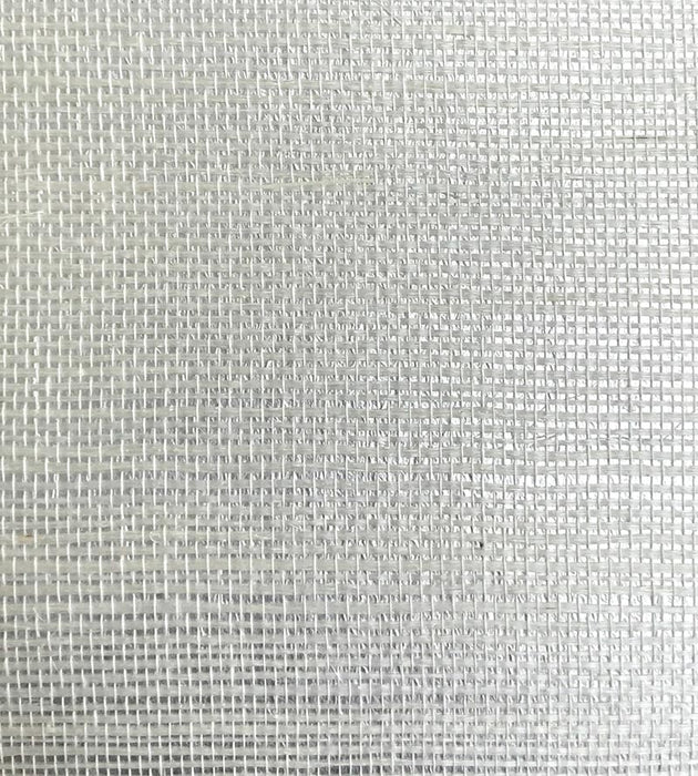 Scalamandre Sisal Metallic White Pearl Wallpaper Sample SC 0010G1194