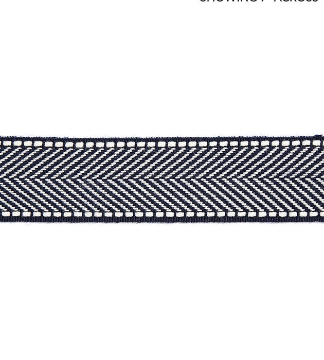 Scalamandre Montauk Herringbone Tape Indigo Trim SC 0011T3285