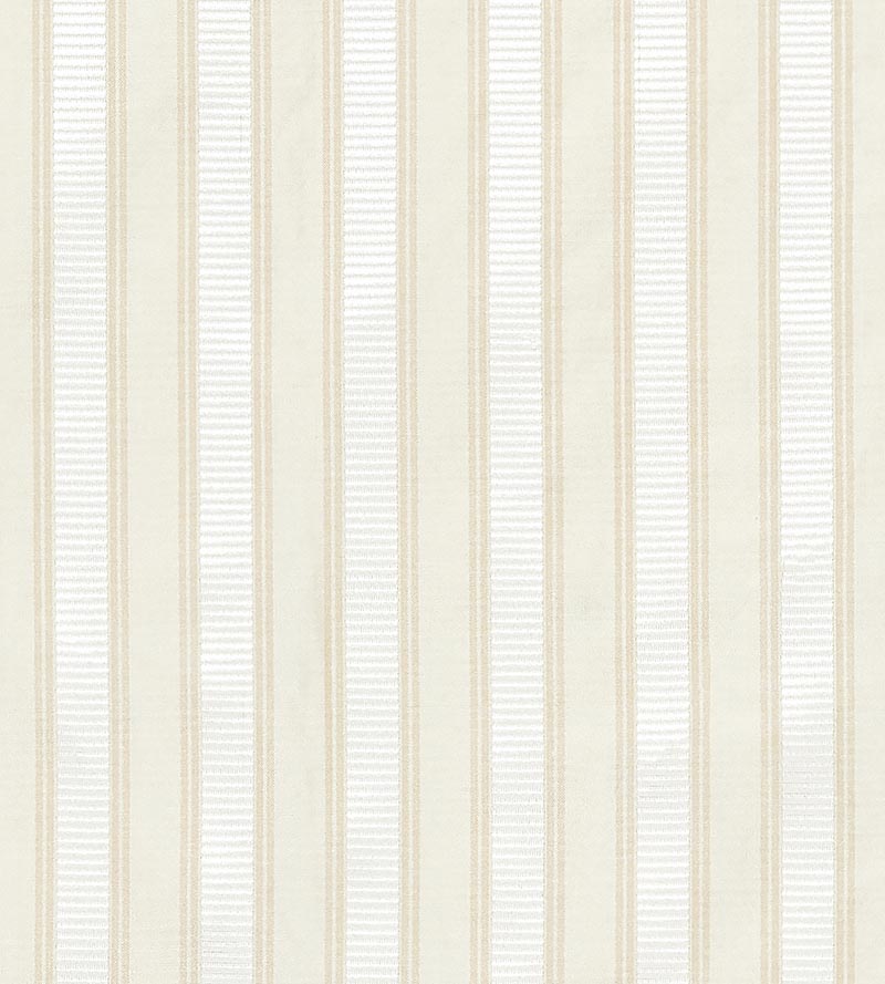 Scalamandre Shirred Stripe Oyster White Fabric SC 0012121M