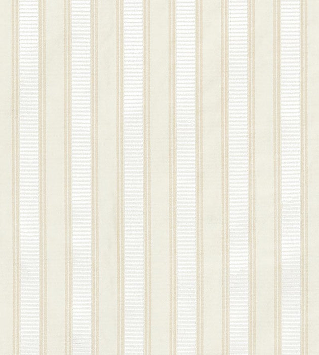 Scalamandre Shirred Stripe Oyster White Fabric SC 0012121M