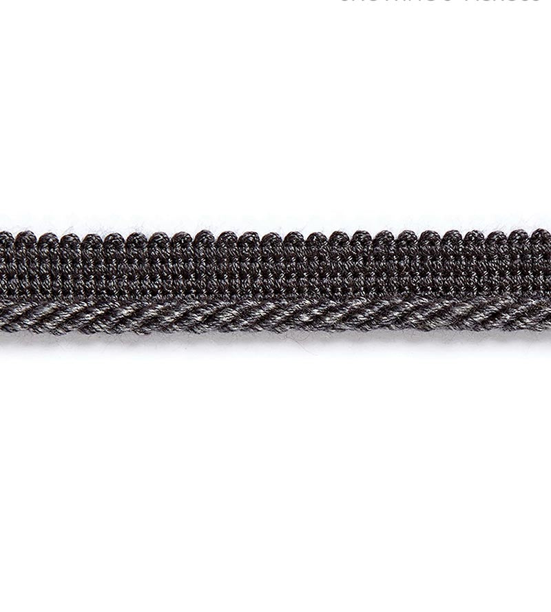 Scalamandre Millstone Twisted Cord Charcoal Trim Sample SC 0012C304