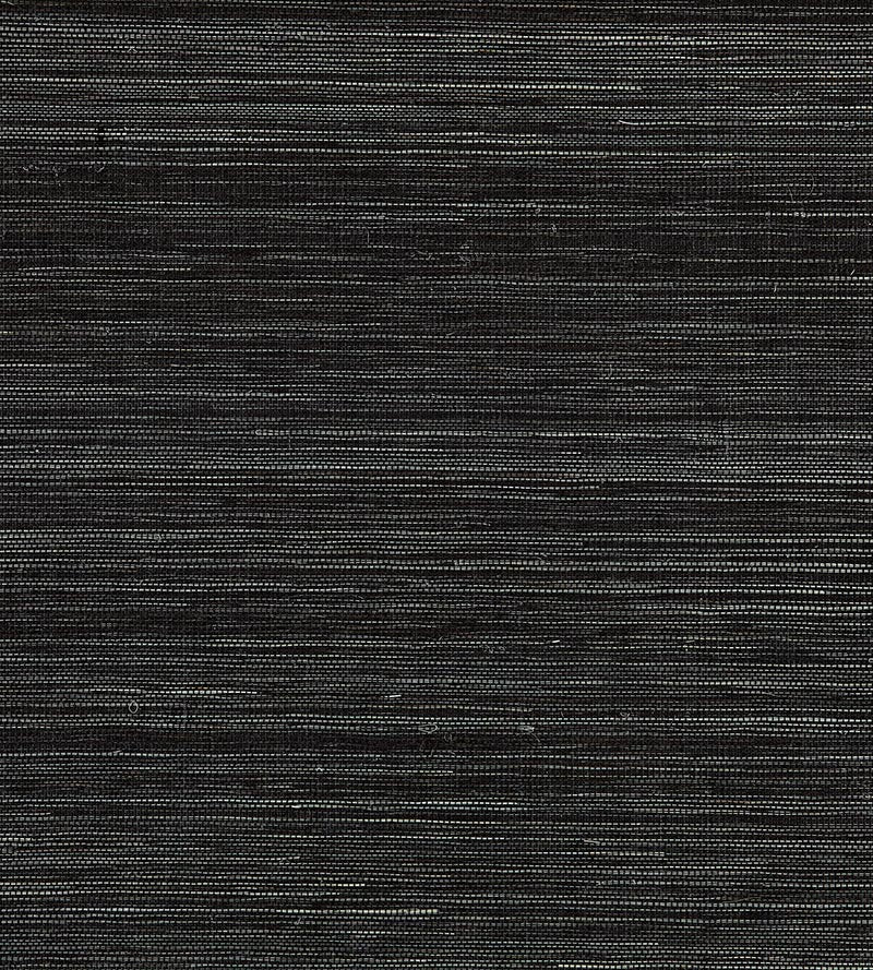 Scalamandre Shantung Grasscloth Black Pepper Wallpaper SC 0012WP88347