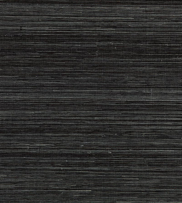 Scalamandre Shantung Grasscloth Black Pepper Wallpaper SC 0012WP88347