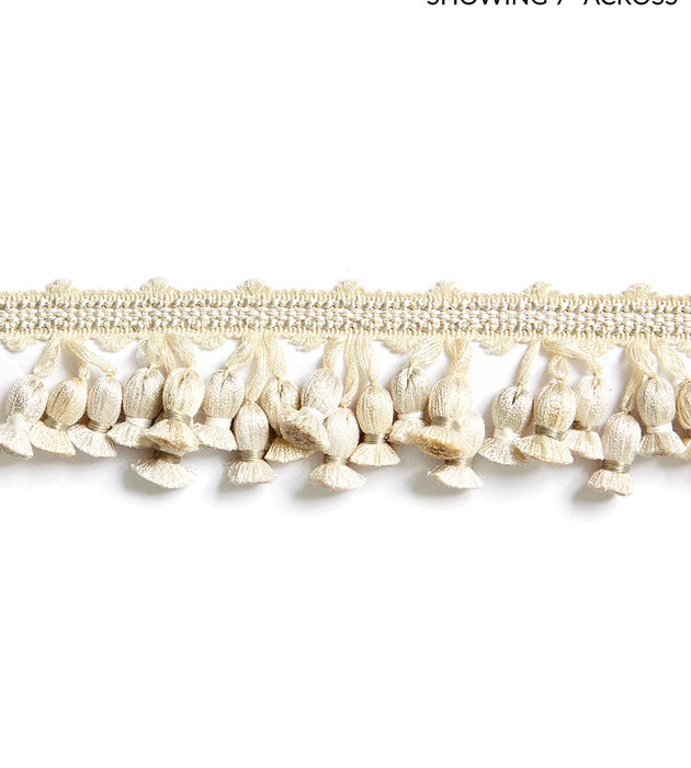 Scalamandre Newport Tassel Fringe Ivory Trim Sample SC 0013FT1103M