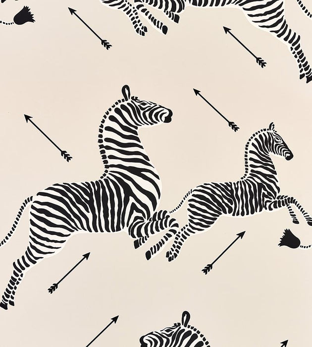 Scalamandre Zebras - Wallpaper Sample Sandstone Wallpaper Sample SC 0013WP81388M