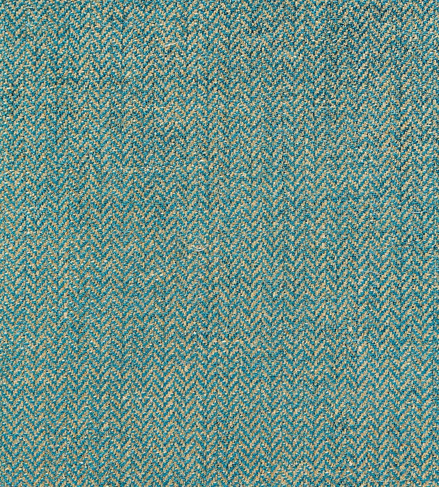 Scalamandre Oxford Herringbone Weave Turquoise Fabric SC 001927006